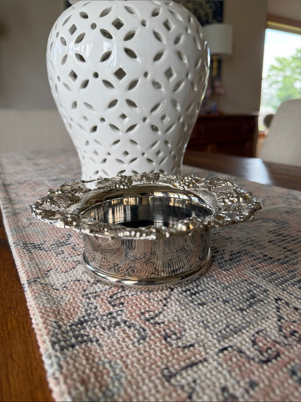 Vintage 1988 Godinger Silver-Plated Wine Coaster